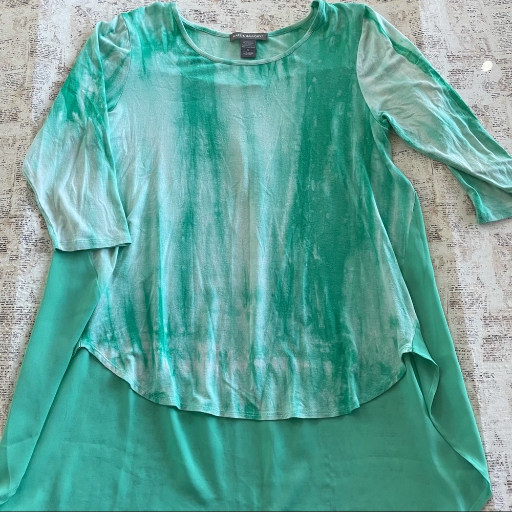 Kate & Mallory tie die 3/4 sleeve tunic size M